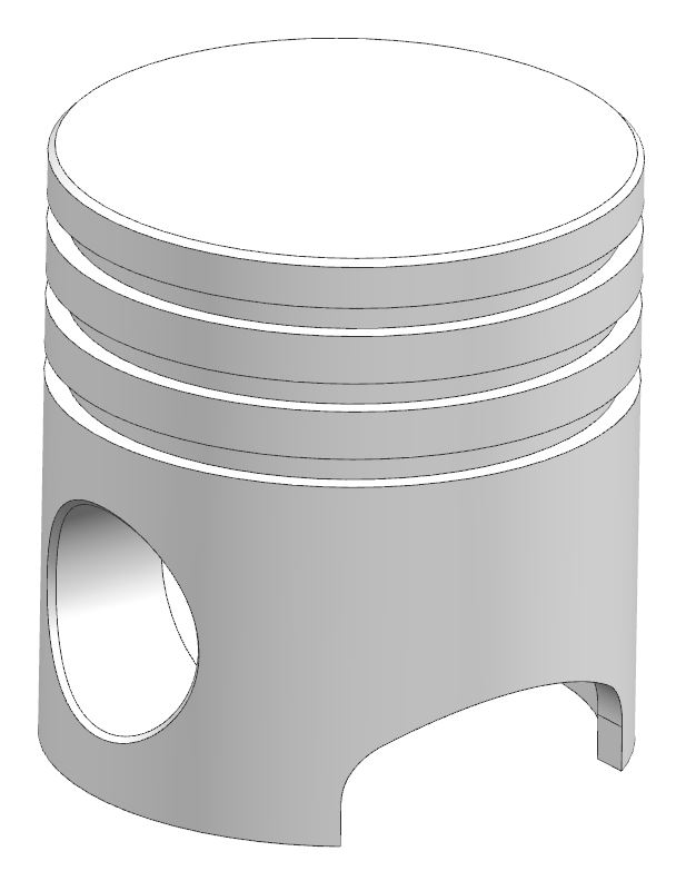 Marine engine piston